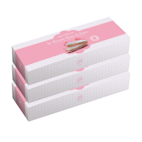 Lot de 3 - Biscuits roses de Reims