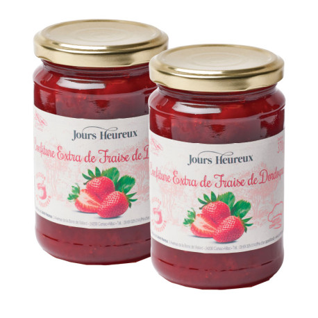 Lot de 2 - Confiture Extra de Fraises de Dordogne