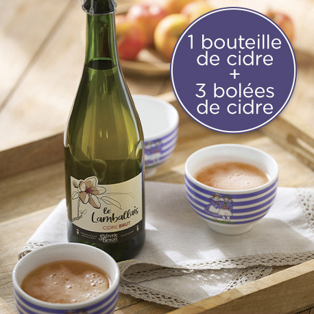 Lot - Cidre Brut Artisanal + 3 Bolées de cidre