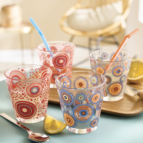 Set de 4 verres "Rétro Chic"