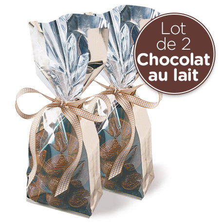 Lot de 2 - Petits Œufs Pralinés en Chocolat au lait