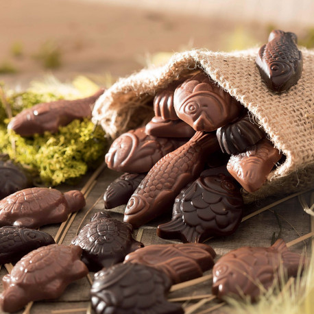 Fritures de Pâques en Chocolat Noir/Lait/Caramel