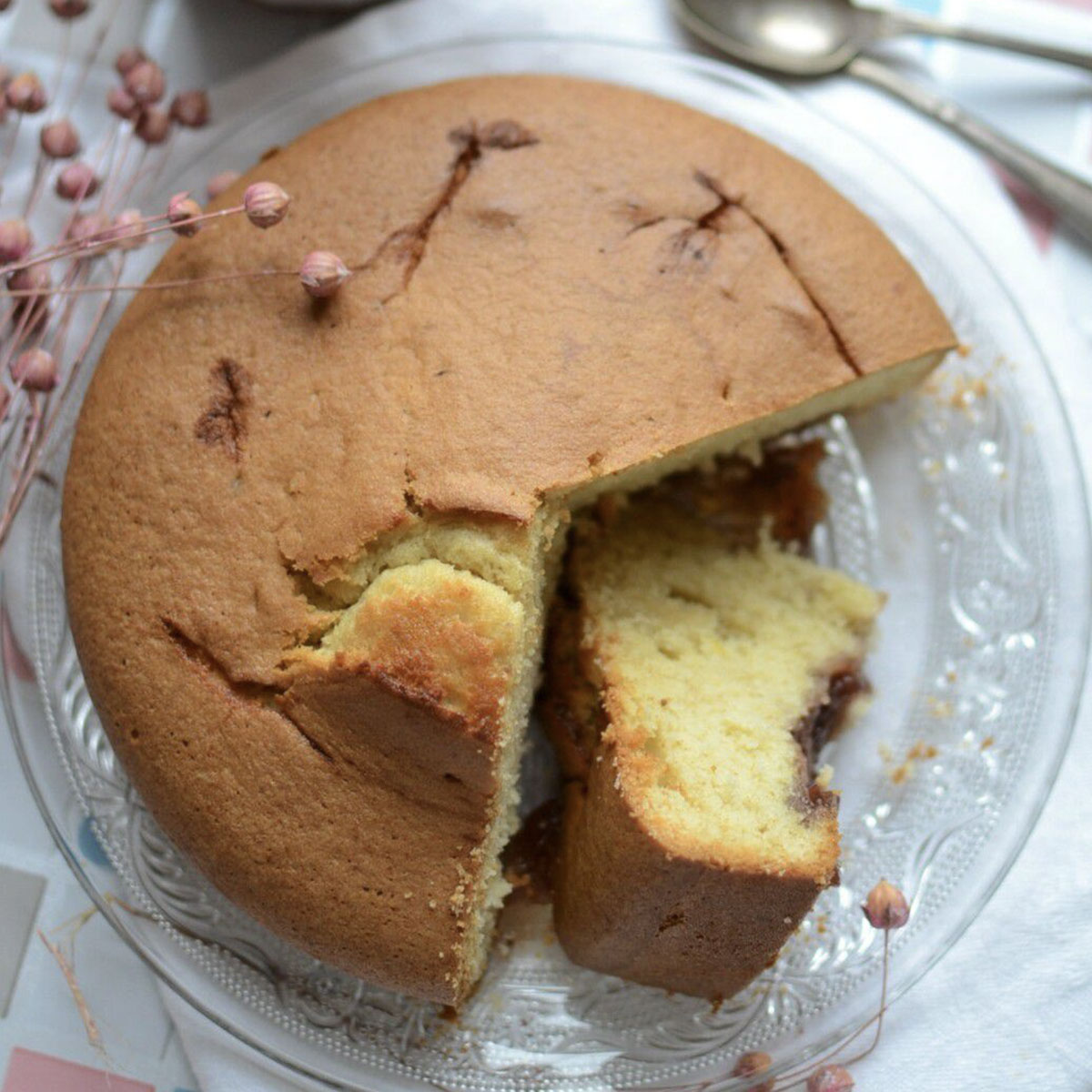 Le Gâteau à la confiture de fraises