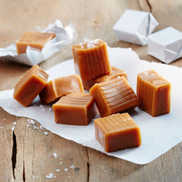 Caramels à la fleur de sel et au Pineau des Charentes*